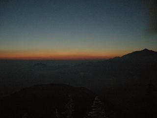 日没の笠ヶ岳